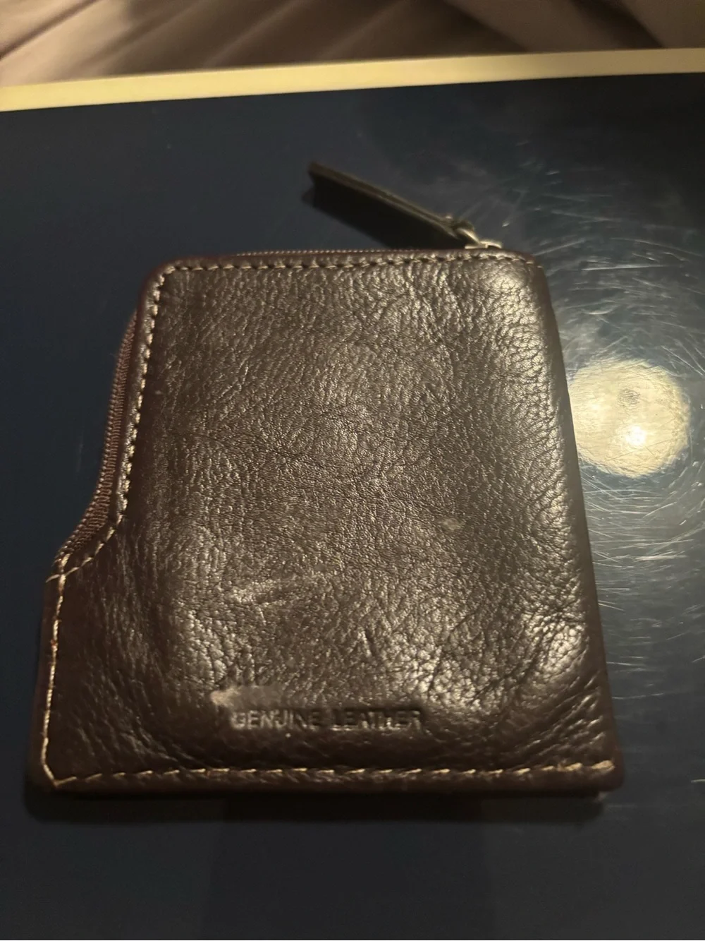 Wilsons Leather Dark Brown Zip Card Holder